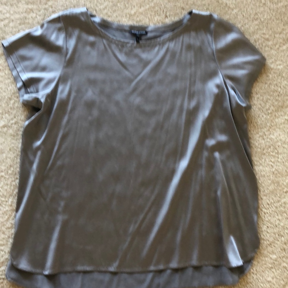 Eileen Fisher Gray silk Blouse XL